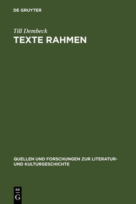 Dembeck |  Texte rahmen | eBook | Sack Fachmedien