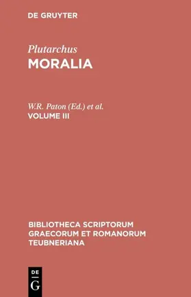 Plutarchus / Paton / Pohlenz |  Moralia | eBook | Sack Fachmedien