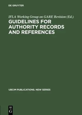  Guidelines for Authority Records and References | eBook | Sack Fachmedien