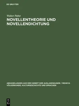 Pabst |  Novellentheorie und Novellendichtung | Buch |  Sack Fachmedien