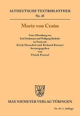 Pretzel / Kienast / Stackmann |  Moriz von Craûn | Buch |  Sack Fachmedien