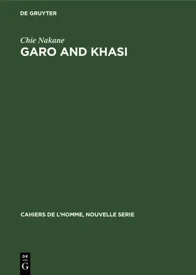 Nakane |  Garo and Khasi | Buch |  Sack Fachmedien