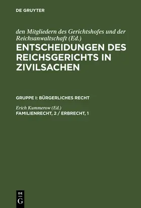 Kummerow |  Familienrecht, 2 / Erbrecht, 1 | Buch |  Sack Fachmedien