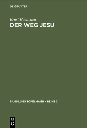 Haenchen |  Der Weg Jesu | Buch |  Sack Fachmedien