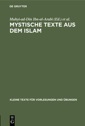 Horten / Ibn-al-Arabi |  Mystische Texte aus dem Islam | Buch |  Sack Fachmedien