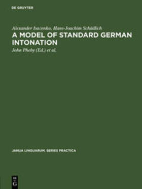 Isacenko / Isacenko / Schädlich |  A model of standard German intonation | Buch |  Sack Fachmedien