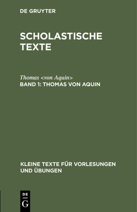 Thomas <von Aquin> / Thomas &lt;von Aquin&gt; / Krebs |  Thomas von Aquin | Buch |  Sack Fachmedien