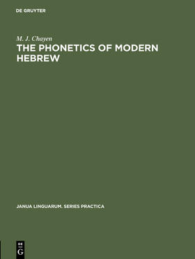 Chayen |  The phonetics of modern Hebrew | Buch |  Sack Fachmedien