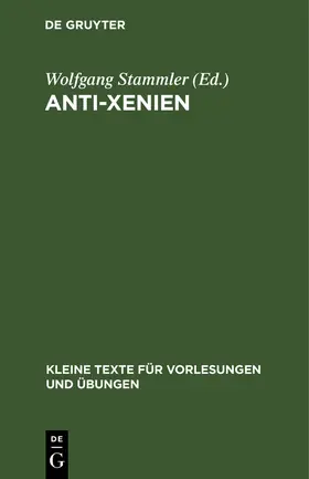 Stammler |  Anti-Xenien | Buch |  Sack Fachmedien