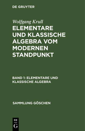 Krull |  Elementare und klassische Algebra | Buch |  Sack Fachmedien