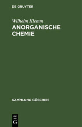 Klemm |  Anorganische Chemie | Buch |  Sack Fachmedien