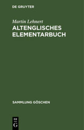 Lehnert |  Altenglisches Elementarbuch | Buch |  Sack Fachmedien