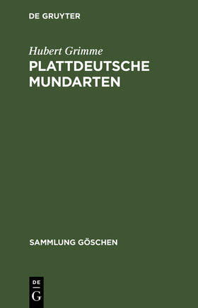 Grimme |  Plattdeutsche Mundarten | Buch |  Sack Fachmedien