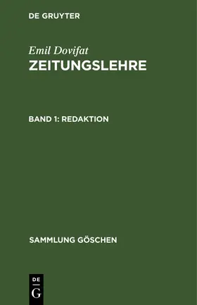 Dovifat | Redaktion | Buch | 978-3-11-102198-0 | sack.de