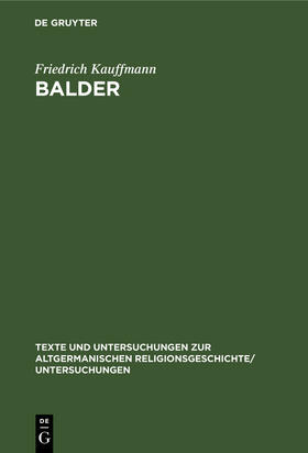 Kauffmann |  Balder | Buch |  Sack Fachmedien