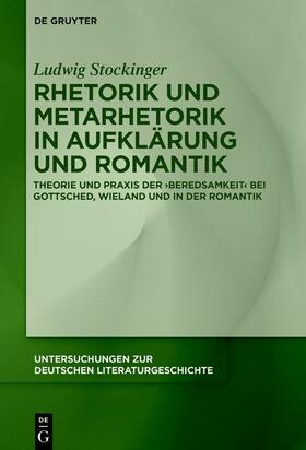 Stockinger |  Rhetorik und Metarhetorik in Aufklärung und Romantik | eBook | Sack Fachmedien