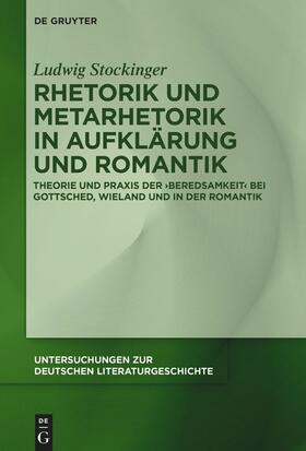 Stockinger |  Rhetorik und Metarhetorik in Aufklärung und Romantik | eBook | Sack Fachmedien