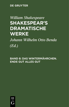 Shakespeare / Benda |  Das Wintermährchen. Ende gut alles gut | Buch |  Sack Fachmedien