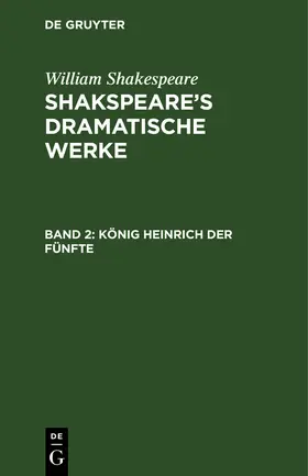 Shakespeare / Schlegel |  König Heinrich der Fünfte | Buch |  Sack Fachmedien