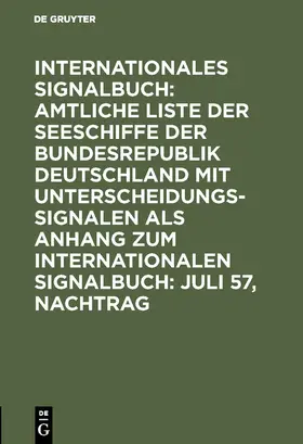  Juli 57, Nachtrag | Buch |  Sack Fachmedien