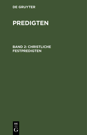 Schleiermacher |  Christliche Festpredigten | Buch |  Sack Fachmedien