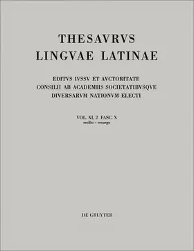  THESAVRVS LINGVAE LATINAE. resilio – resurgo | Buch |  Sack Fachmedien