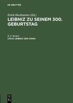 Merkel |  Leibniz und China | Buch |  Sack Fachmedien