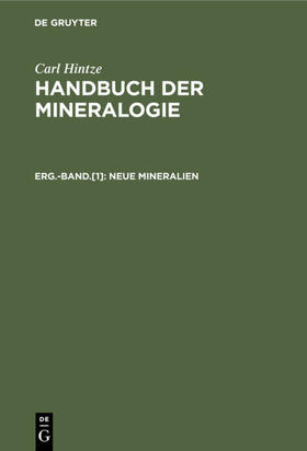Hintze / Chudoba |  Neue Mineralien | Buch |  Sack Fachmedien