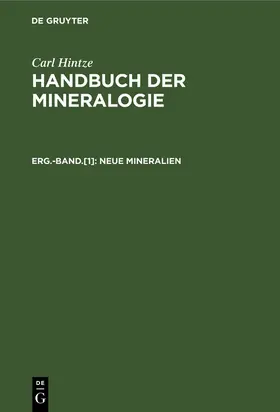 Hintze / Chudoba |  Neue Mineralien | Buch |  Sack Fachmedien