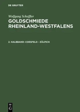 Scheffler |  Coesfeld - Zülpich | Buch |  Sack Fachmedien