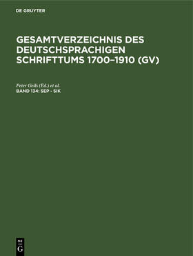 Geils / Popst / Schmuck |  Sep - Sik | Buch |  Sack Fachmedien