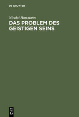 Hartmann |  Das Problem des geistigen Seins | Buch |  Sack Fachmedien