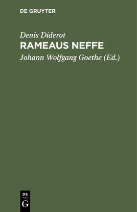 Diderot / Goethe |  Rameau¿s Neffe | Buch |  Sack Fachmedien