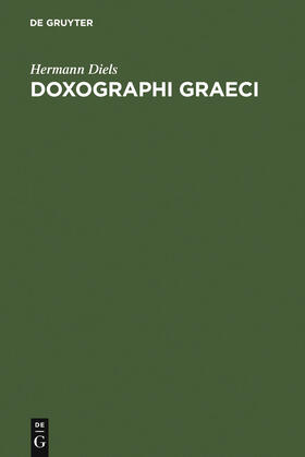 Diels |  Doxographi Graeci | Buch |  Sack Fachmedien