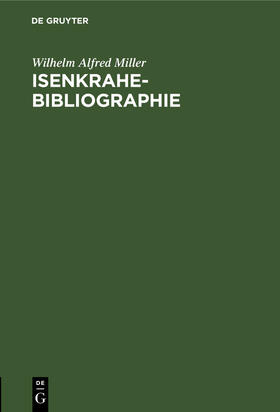 Miller |  Isenkrahe-Bibliographie | Buch |  Sack Fachmedien