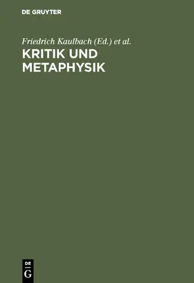 Ritter / Kaulbach |  Kritik und Metaphysik | Buch |  Sack Fachmedien