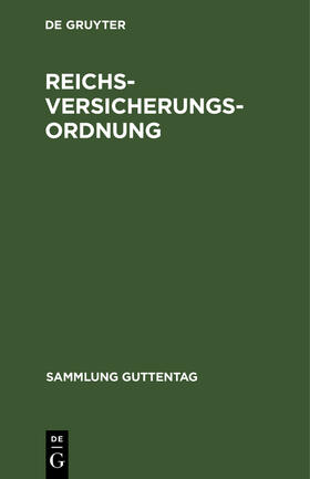  Reichsversicherungsordnung | Buch |  Sack Fachmedien