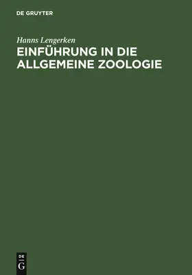 Lengerken |  Einführung in die allgemeine Zoologie | Buch |  Sack Fachmedien