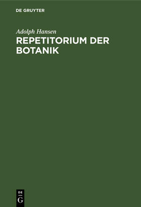 Hansen |  Repetitorium der Botanik | Buch |  Sack Fachmedien