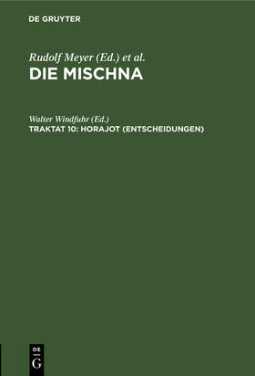 Windfuhr |  Horajot (Entscheidungen) | Buch |  Sack Fachmedien