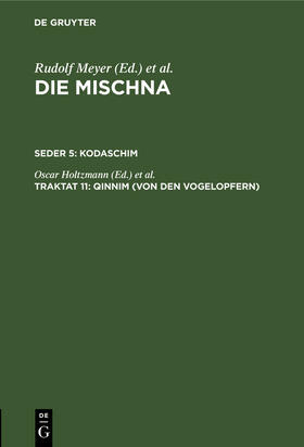 Beer / Holtzmann |  Qinnim (Von den Vogelopfern) | Buch |  Sack Fachmedien