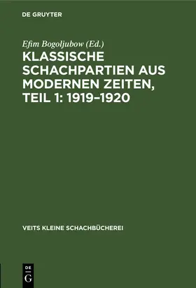 Bogoljubow |  1919-1920 | Buch |  Sack Fachmedien