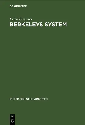 Cassirer |  Berkeleys System | Buch |  Sack Fachmedien