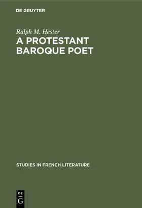 Hester |  A protestant baroque poet | Buch |  Sack Fachmedien