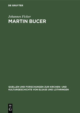 Ficker |  Martin Bucer | Buch |  Sack Fachmedien