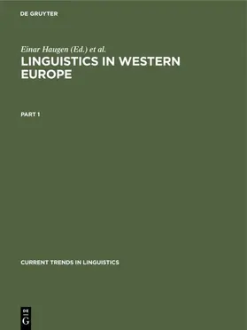 Winter / Haugen |  Linguistics in Western Europe. Part 1 | Buch |  Sack Fachmedien