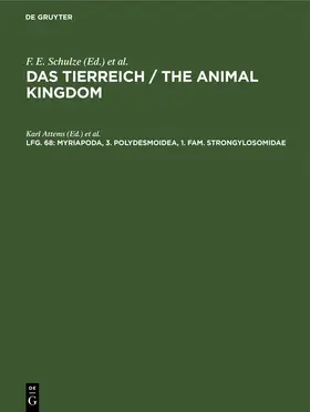 Attems / Wermuth / Mertens |  Myriapoda, 3. Polydesmoidea, 1. Fam. Strongylosomidae | Buch |  Sack Fachmedien