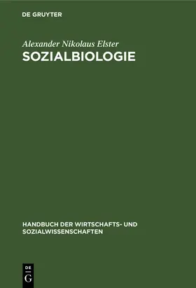 Elster |  Sozialbiologie | Buch |  Sack Fachmedien