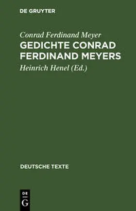 Meyer / Henel |  Gedichte Conrad Ferdinand Meyers | Buch |  Sack Fachmedien