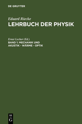 Lecher |  Mechanik und Akustik ¿ Wärme ¿ Optik | Buch |  Sack Fachmedien